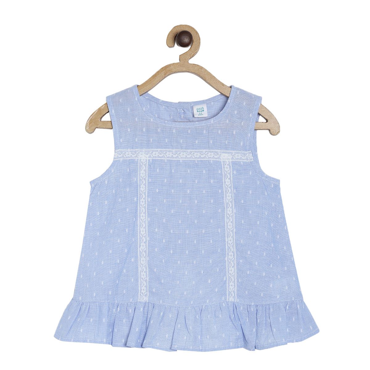 Pack of 1 woven top - sky blue for 3-6 Months