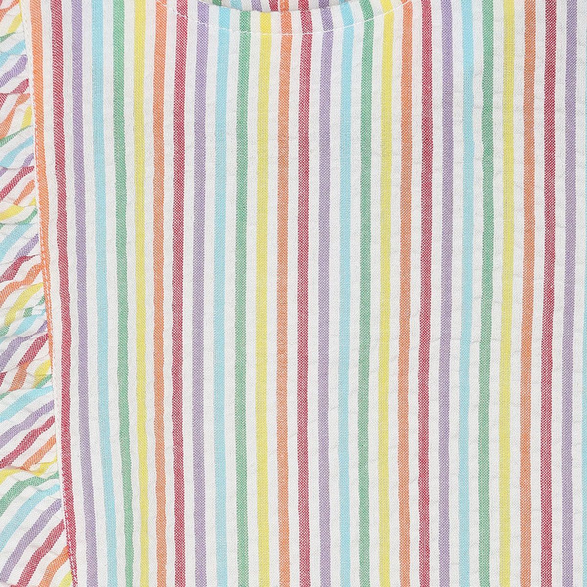 Pack of 1 woven top - white & lavender for 3-6 Months