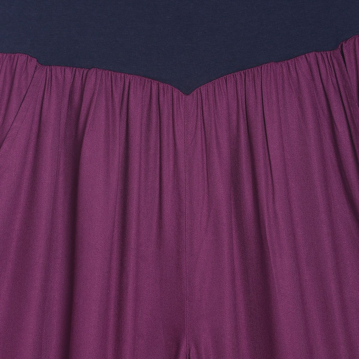 Women Woven Wide Leg Pant with Tummy Tucker, Purple