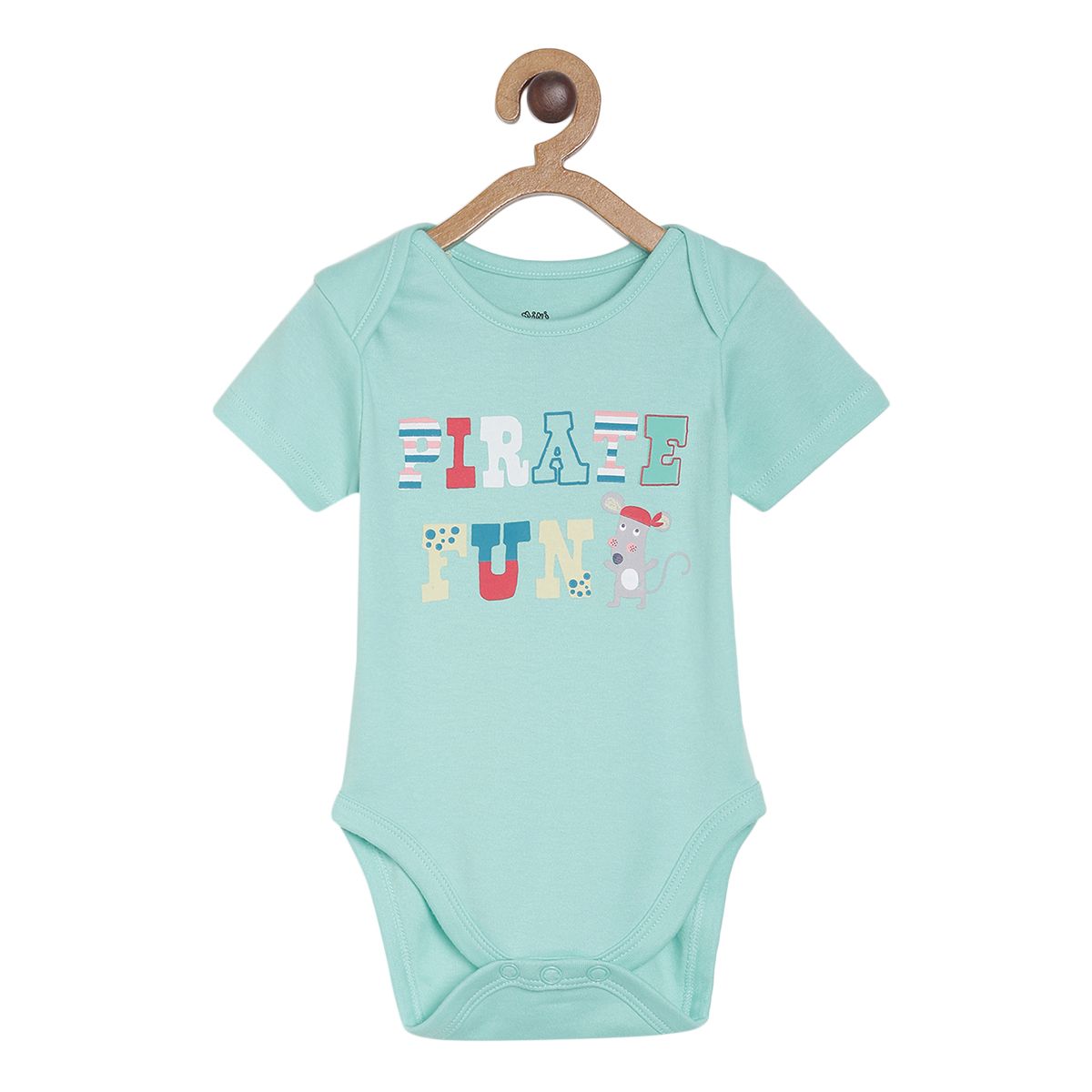 Pack of 3 body suit - white & turquoise blue for New Born