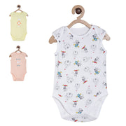 Pack of 3 bodysuit - light sky blue for New Born