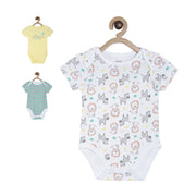 Pack of 3 bodysuits - light sky blue for New Born