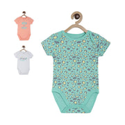 Pack of 3 bodysuits - jade green for New Born