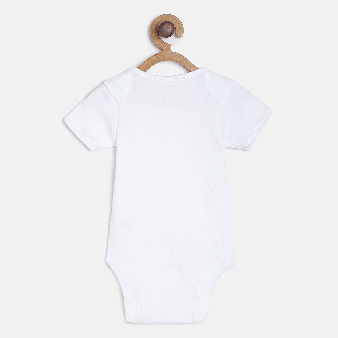 Baby Boys White Cotton Printed Bodysuits Pack of 3 Regular Fit Casual Bodysuits