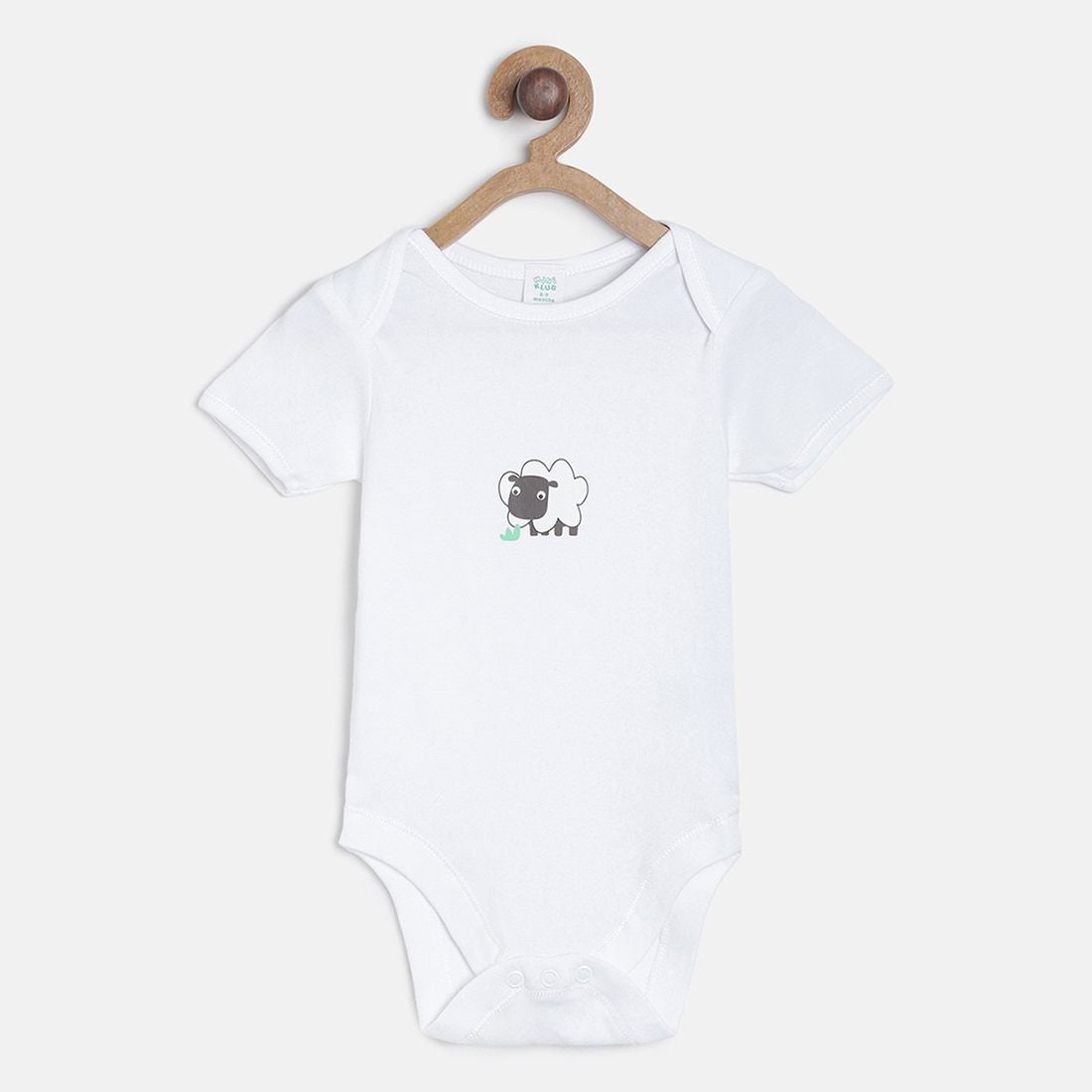 Baby Boys White Cotton Printed Bodysuits Pack of 3 Regular Fit Casual Bodysuits