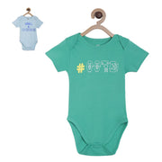Pack of 2 bodysuit - emerald green for 0-3 Months