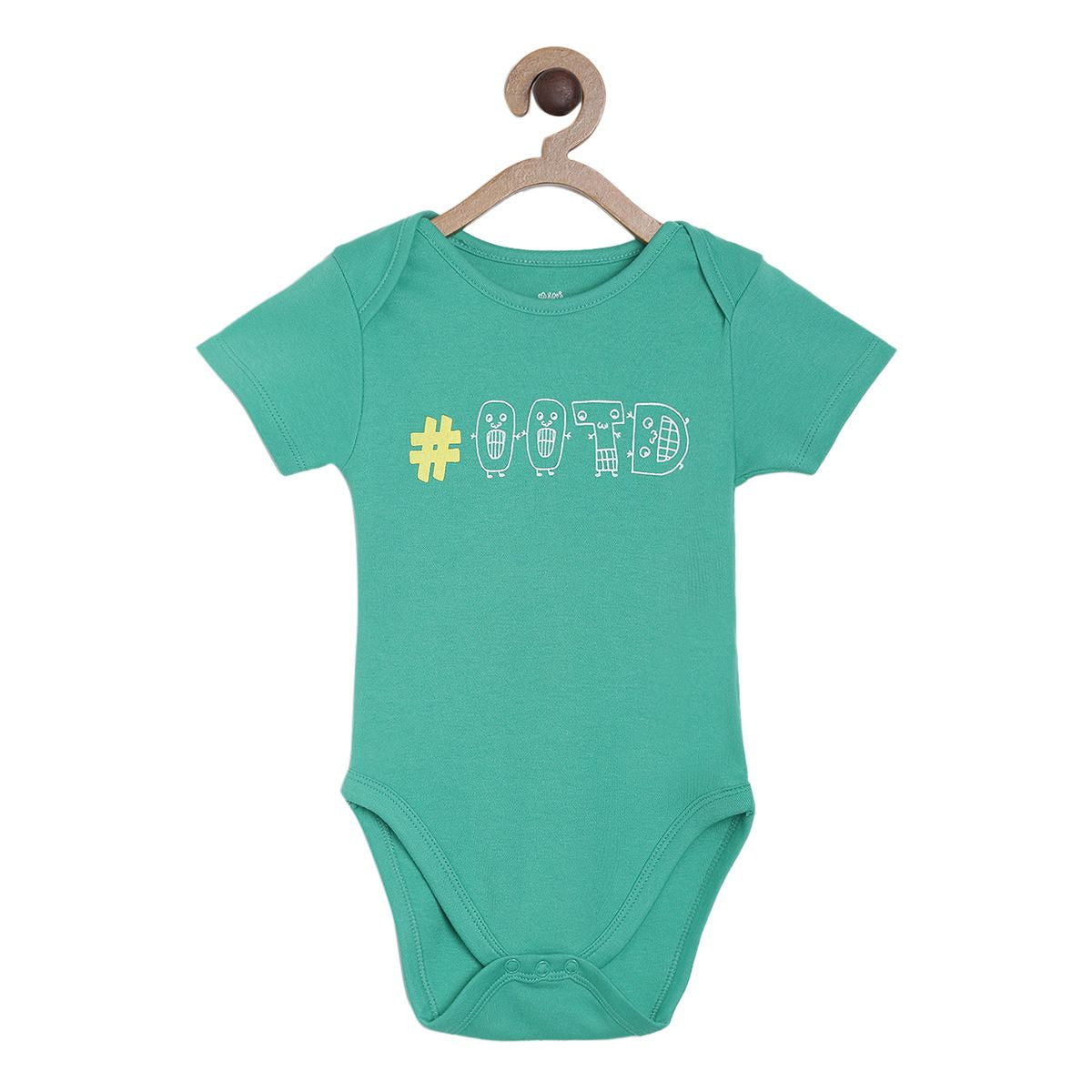Pack of 2 bodysuit - emerald green for 0-3 Months