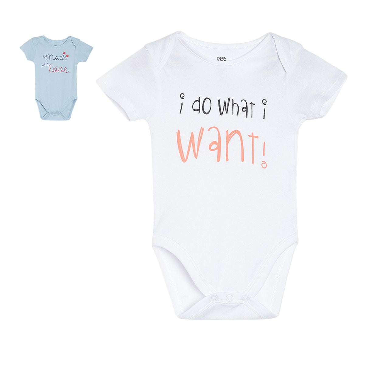 Pack of 2 bodysuit - white for 0-3 Months