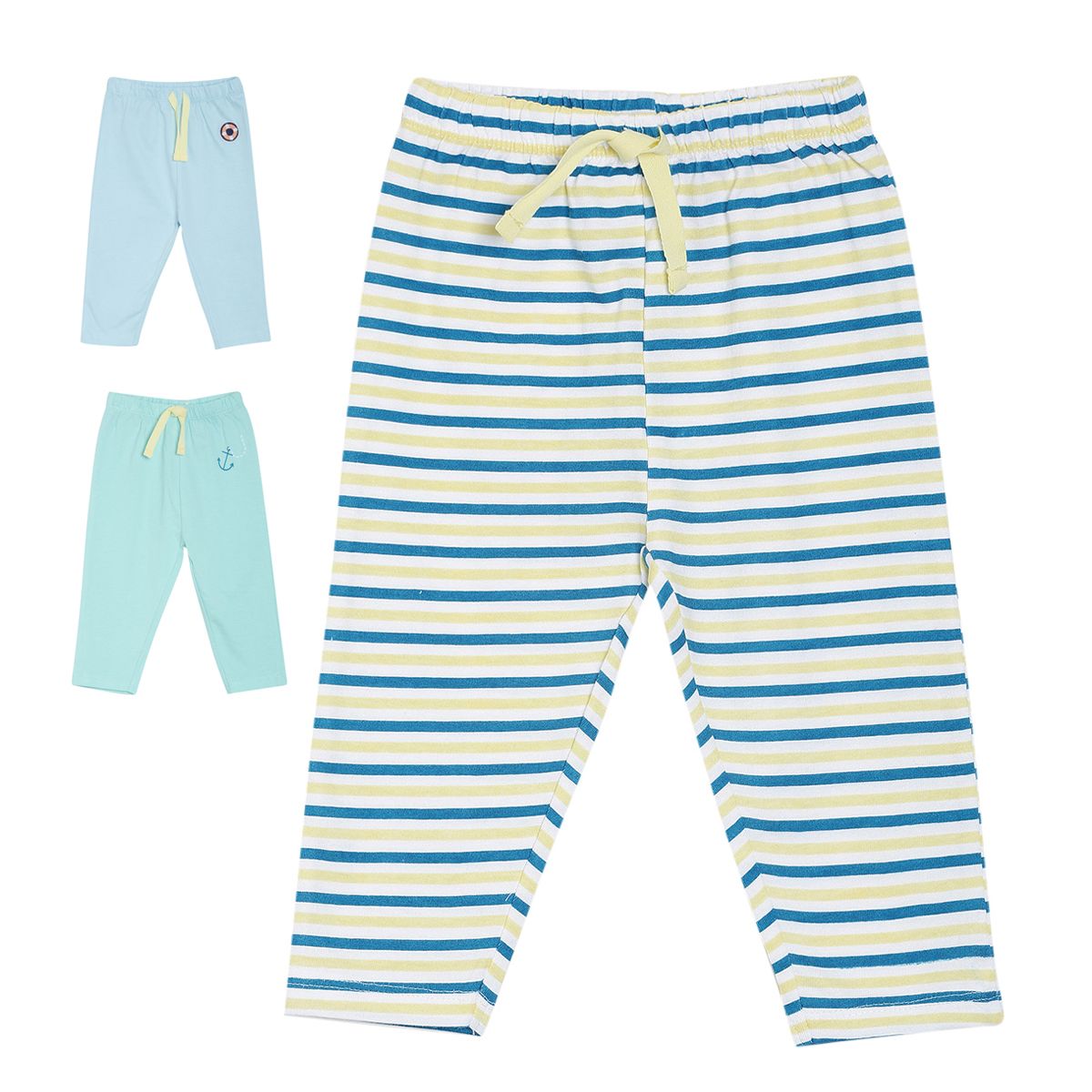 Pack of 3 jogger - sky blue & dark blue for 0-3 Months