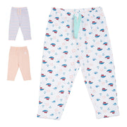 Pack of 3 jogger - white & blue for 0-3 Months