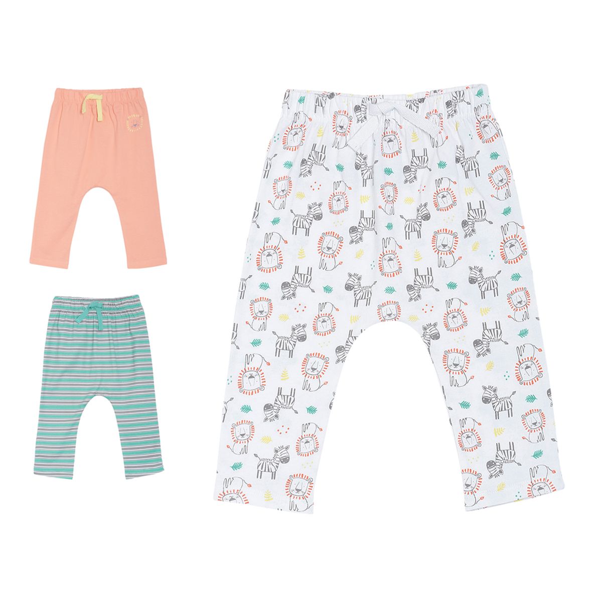 Pack of 3 knit bottom - white for 0-3 Months