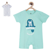 Pack of 2 romper - light cyan for New Born