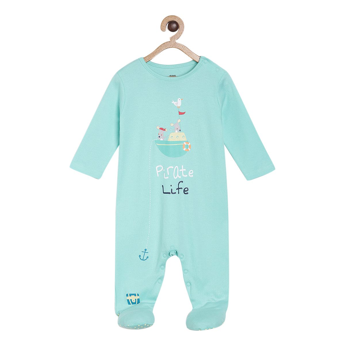 Pack of 2 sleep suit - dark green for New Born