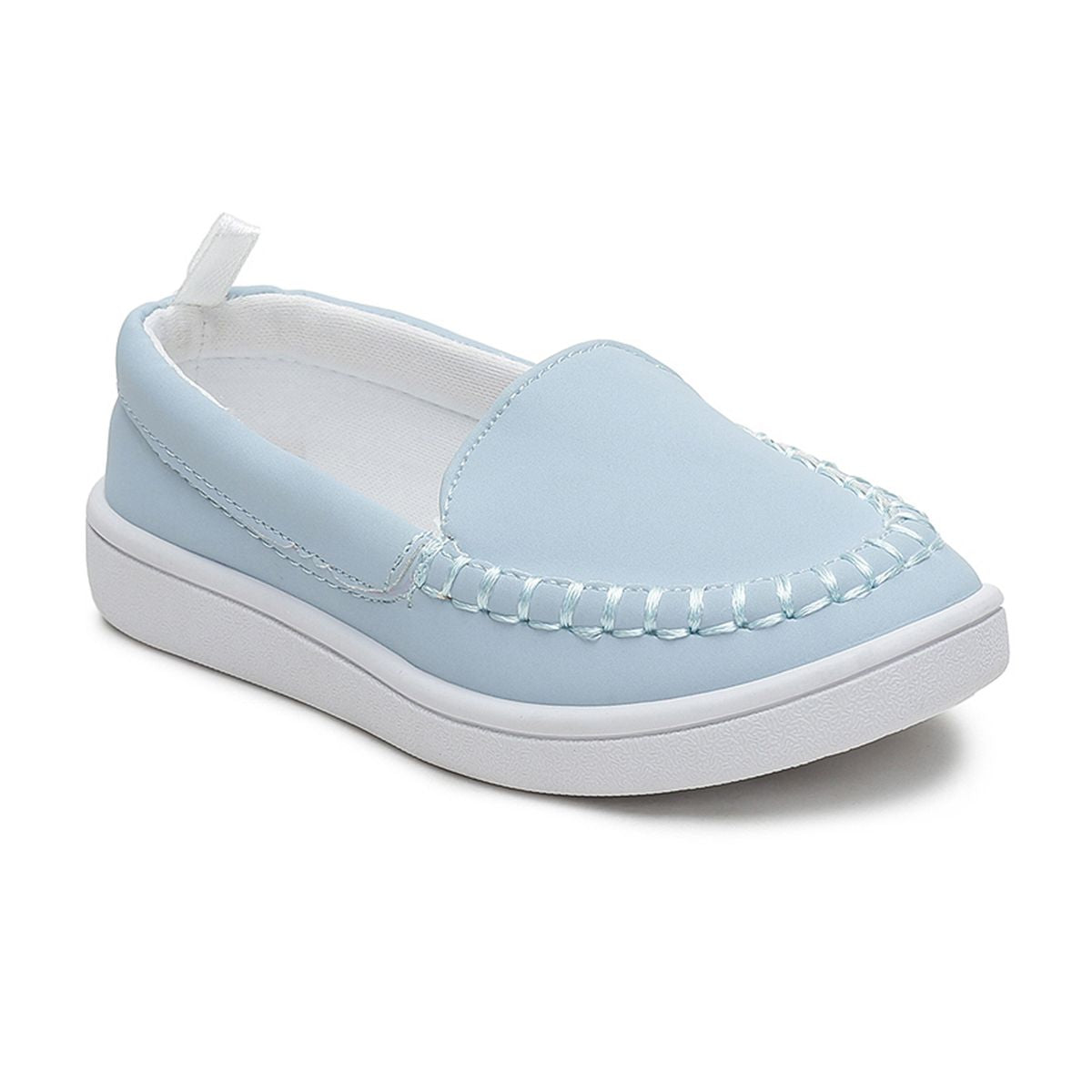 Baby Boys Light Blue PU Leather Moccasins Pack of 1 Pair Slip-On Casual Shoes