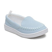 Baby Boys Light Blue PU Leather Moccasins Pack of 1 Pair Slip-On Casual Shoes