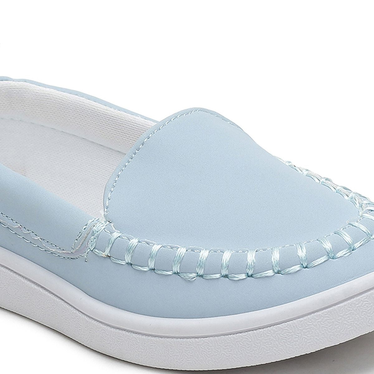 Baby Boys Light Blue PU Leather Moccasins Pack of 1 Pair Slip-On Casual Shoes