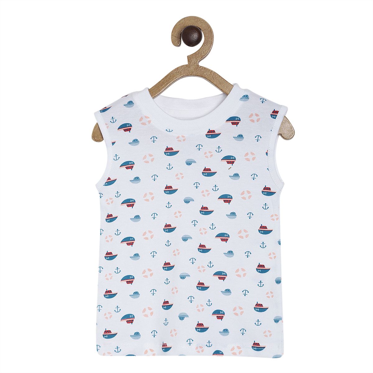 Pack of 3 t-shirt - white & blue for 0-3 Months