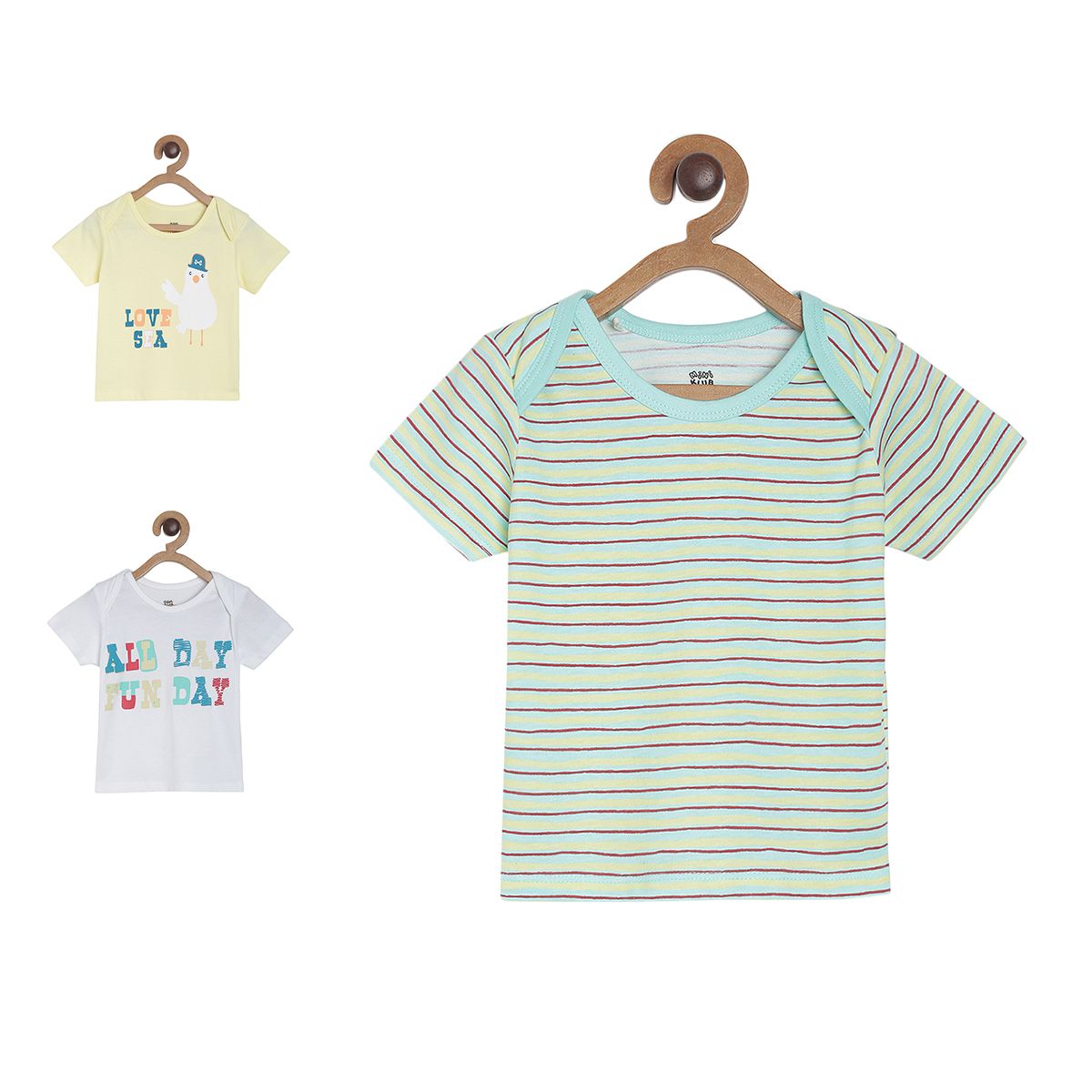 Pack of 3 t- shirts - turquoise green for 0-3 Months