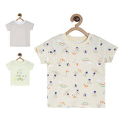 Pack of 3 t-shirt - light beige for 0-3 Months