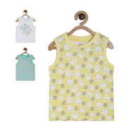 Pack of 3 knit tee - light olive green for 0-3 Months