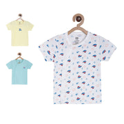 Pack of 3 vest - light sky blue for New Born