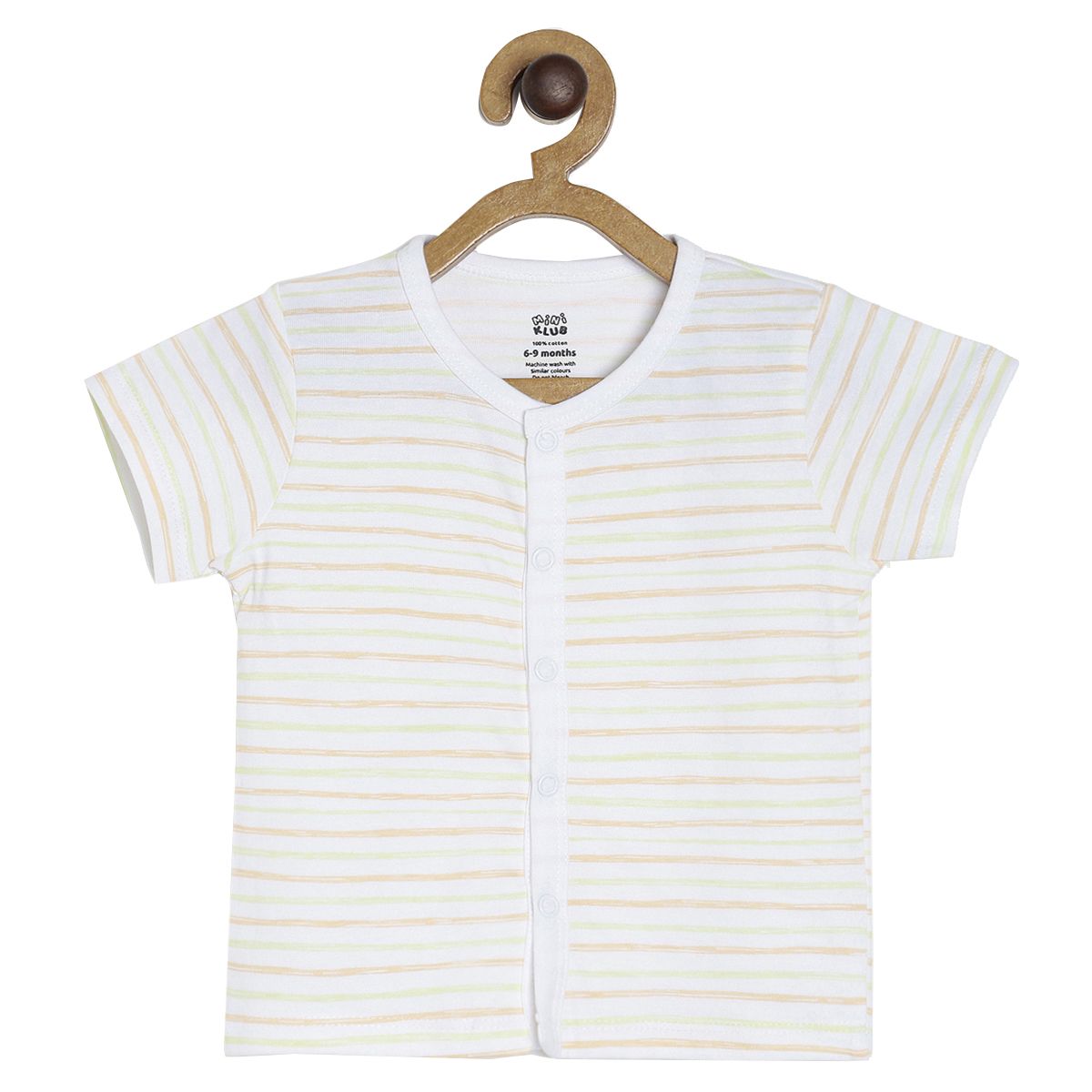Pack of 3 front open vest - white & yellow for New Born