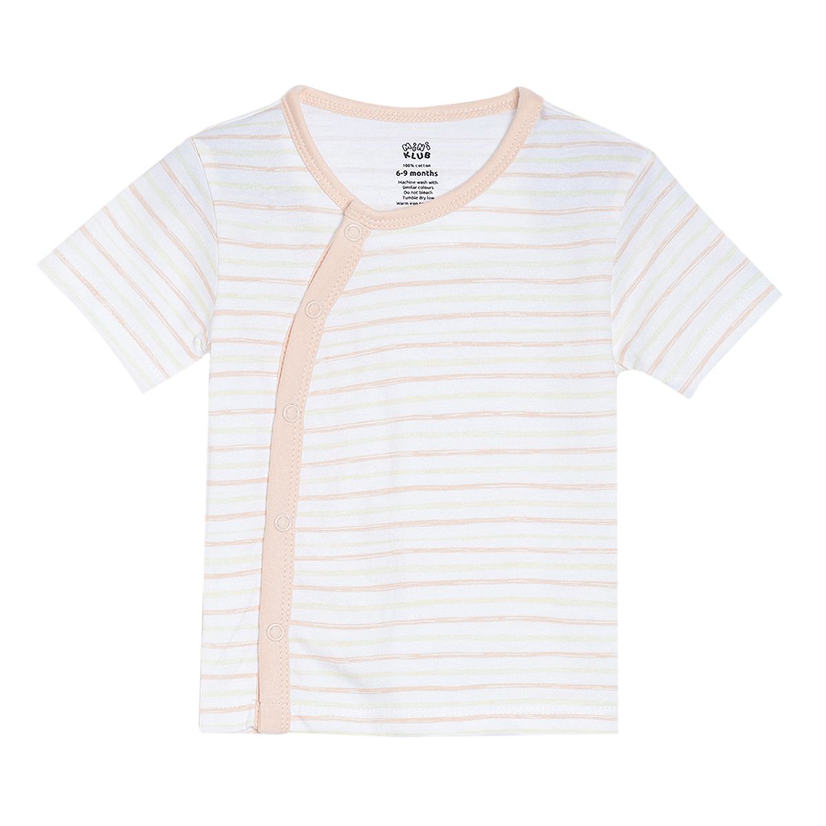 Pack of 3 front open vest - light beige for New Born
