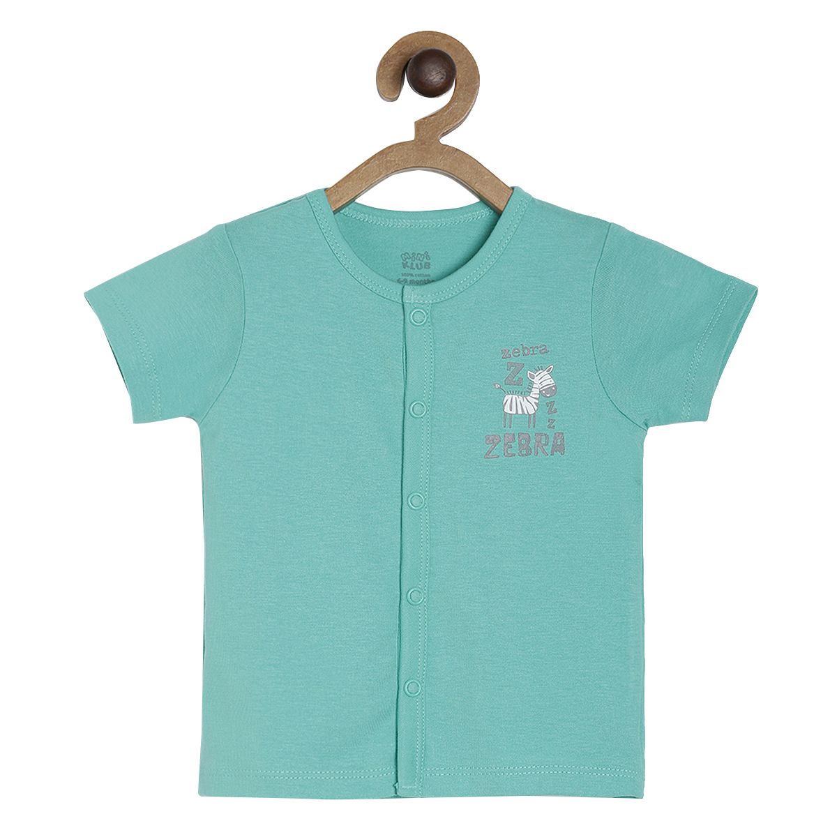 Pack of 3 front open vest - turquoise blue for New Born