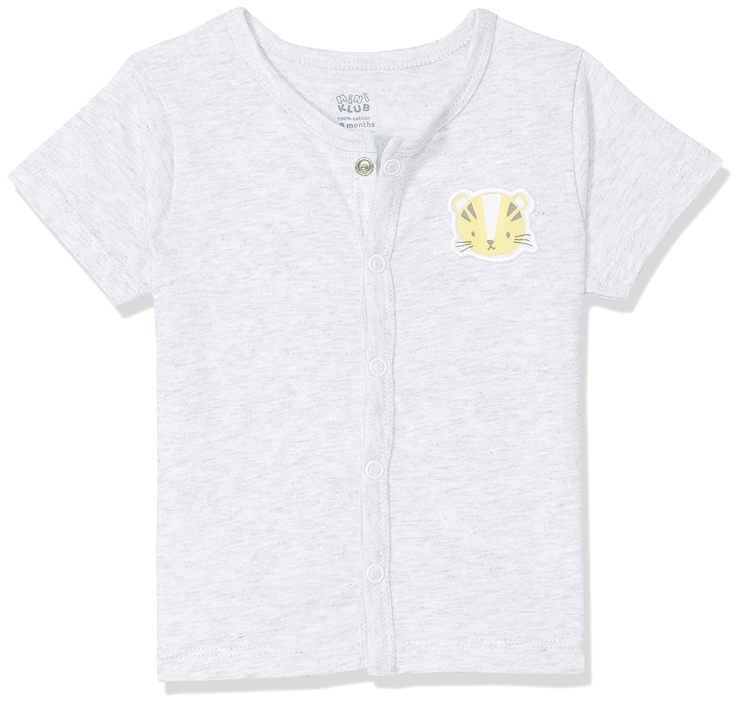 Baby Boys Lion Print and Striped Half Sleeve T-Shirt Pack of 3, Yellow Grey Green
