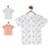 Pack of 3 front open vest - white for New Born