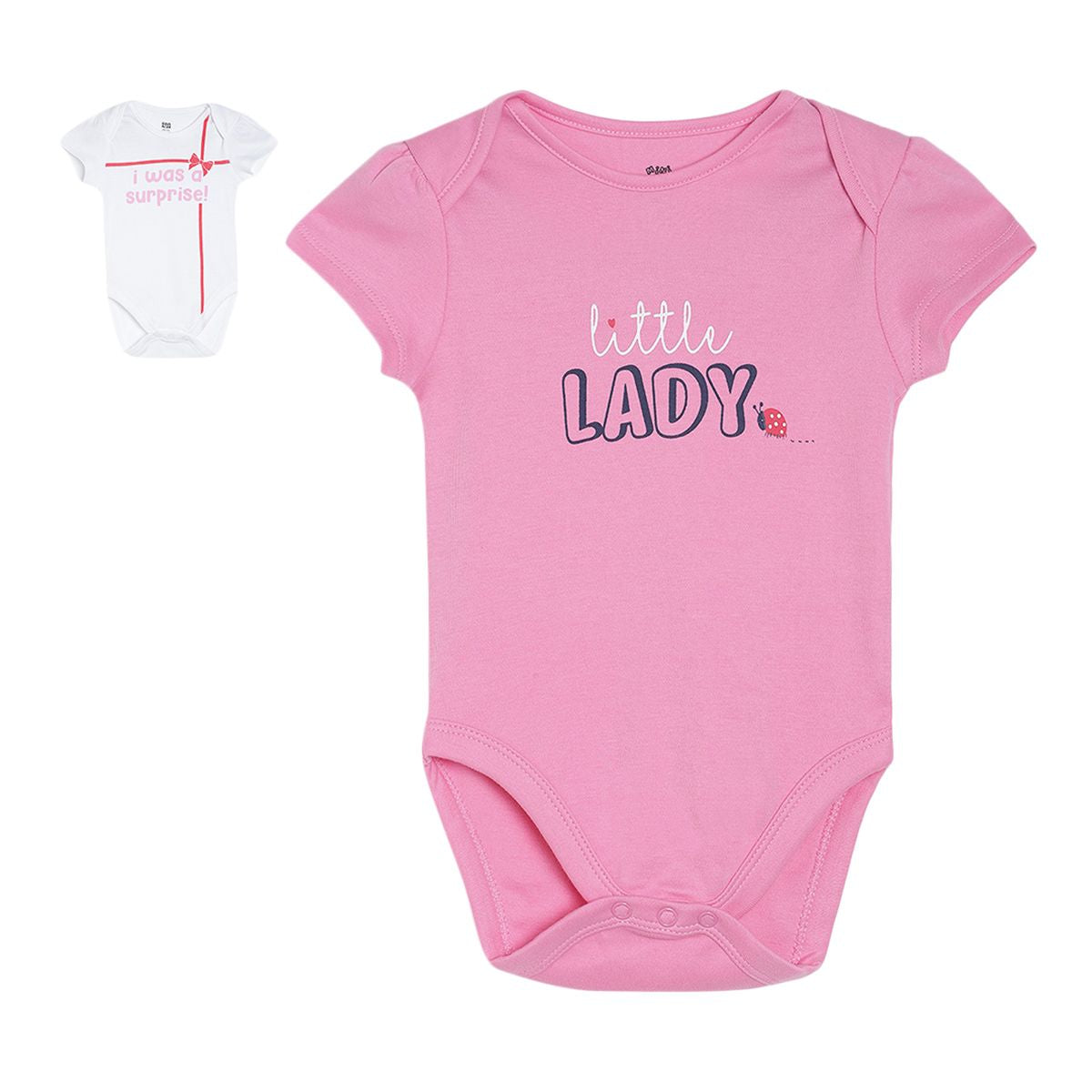 Pack of 2 bodysuit - lightpink for 0-3 Months