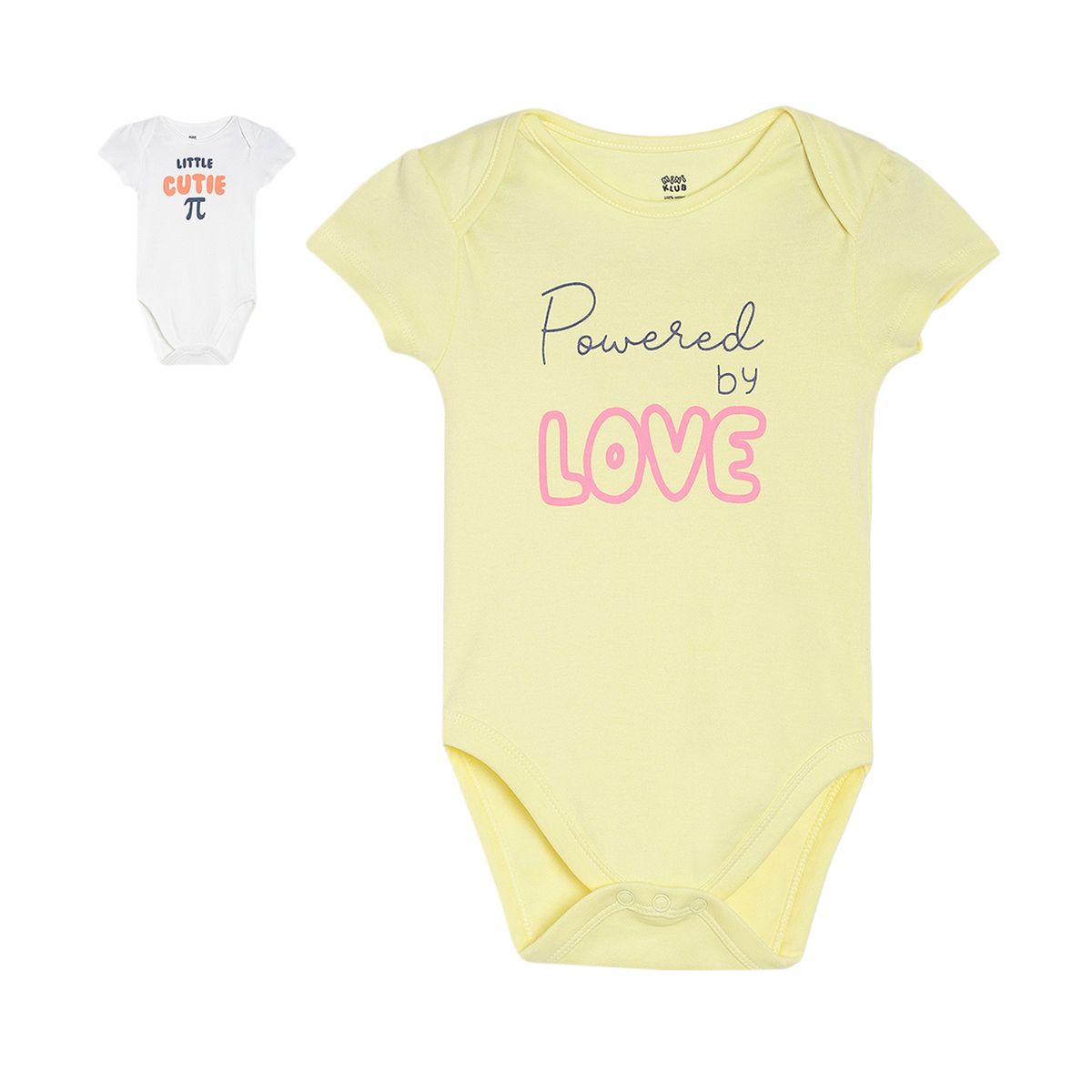 Pack of 2 bodysuit - lemon yellow for 0-3 Months