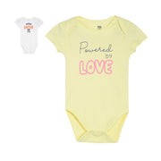 Pack of 2 bodysuit - lemon yellow for 0-3 Months