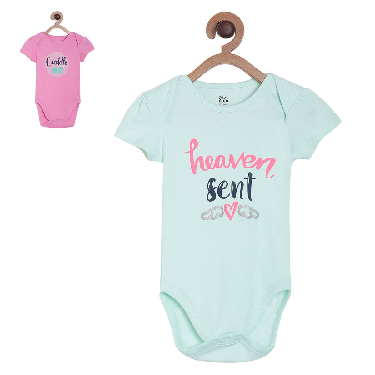 Pack of 2 bodysuit - light turquoise for 0-3 Months