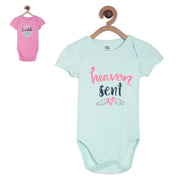 Pack of 2 bodysuit - light turquoise for 0-3 Months