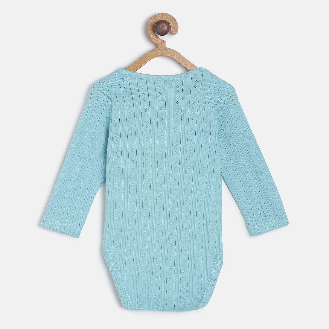 Baby Girls Blue & White Cotton Full Sleeves Bodysuits Pack of 2 Regular Fit Casual Bodysuits