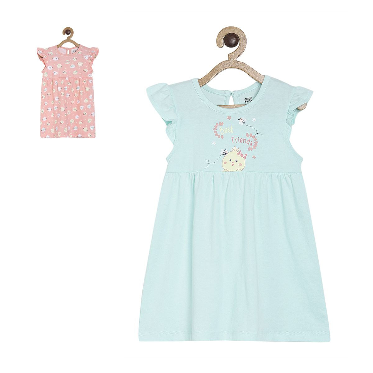 Pack of 2 dress - sky blue for 0-3 Months