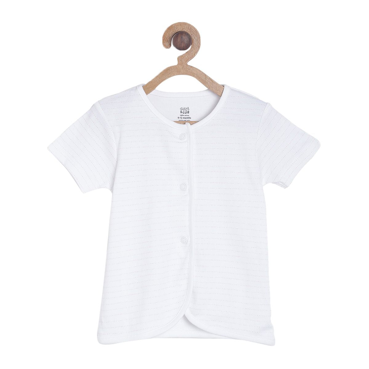 Pack of 3 front open vest - white for 0-3 Months