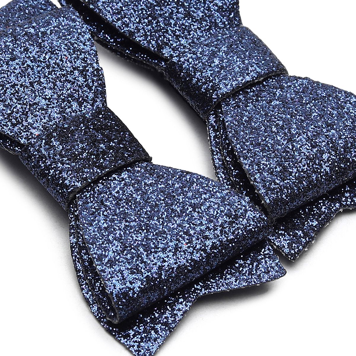 Girls Navy Blue Glitter Bow Hair Clips Pack of 2 Hair Accessories