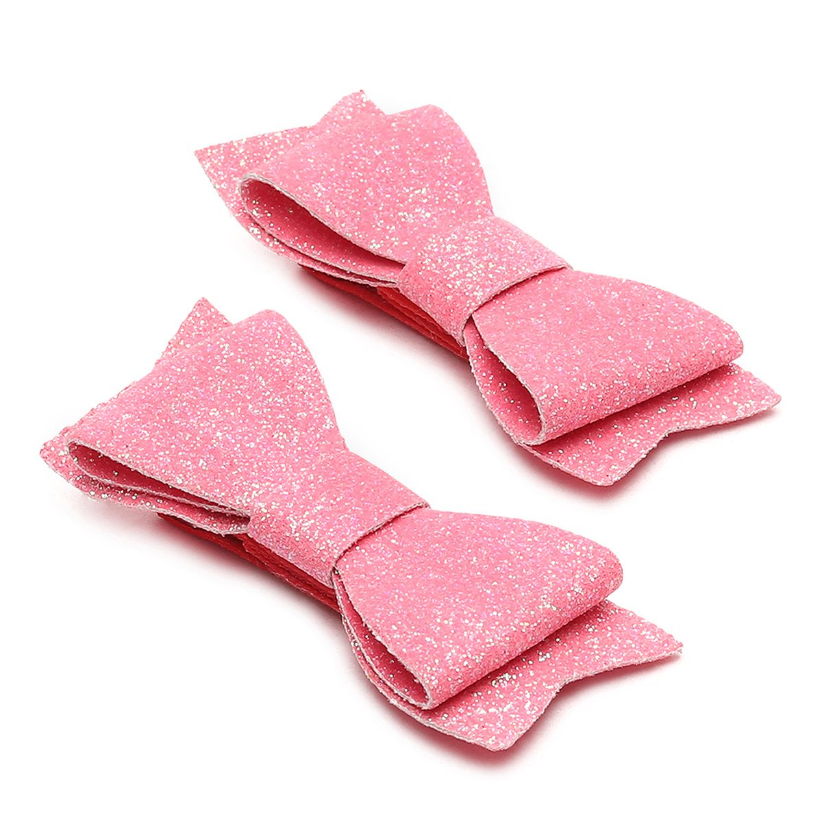 Girls Pink Glitter Bow Hair Clips Pack of 2 Hair Accessories