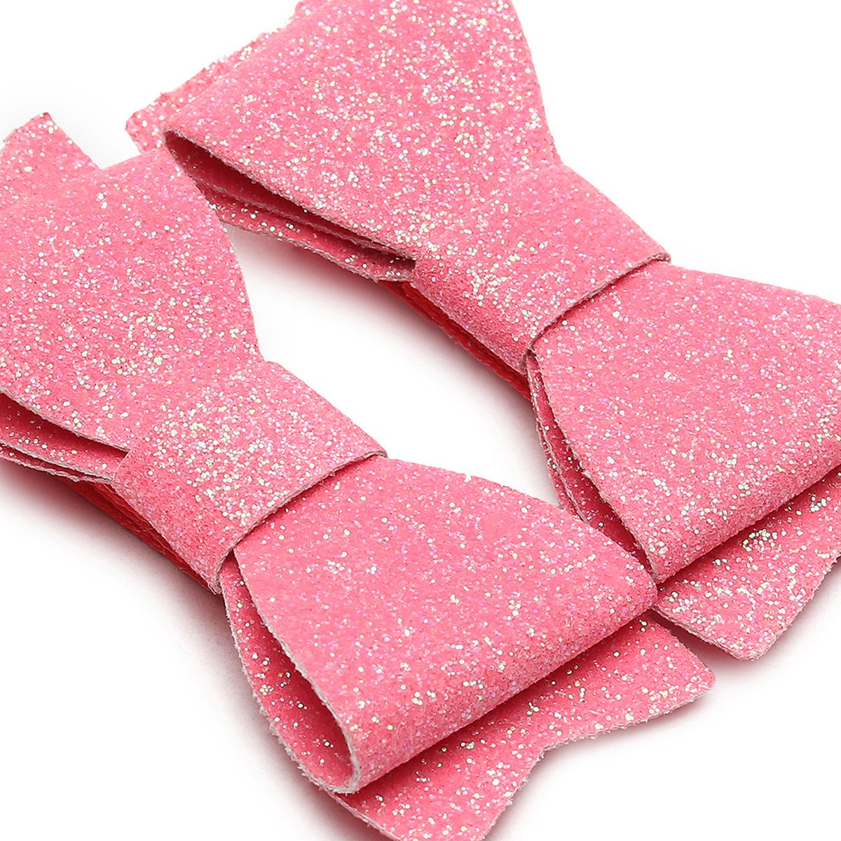 Girls Pink Glitter Bow Hair Clips Pack of 2 Hair Accessories