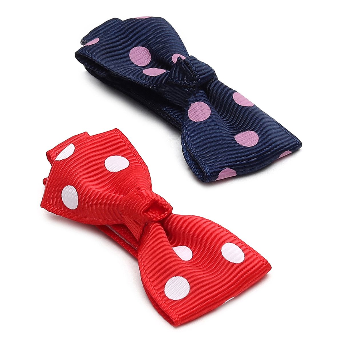 Girls Polka Dot Bow Hair Clips Pack of 2 Hair Accessories