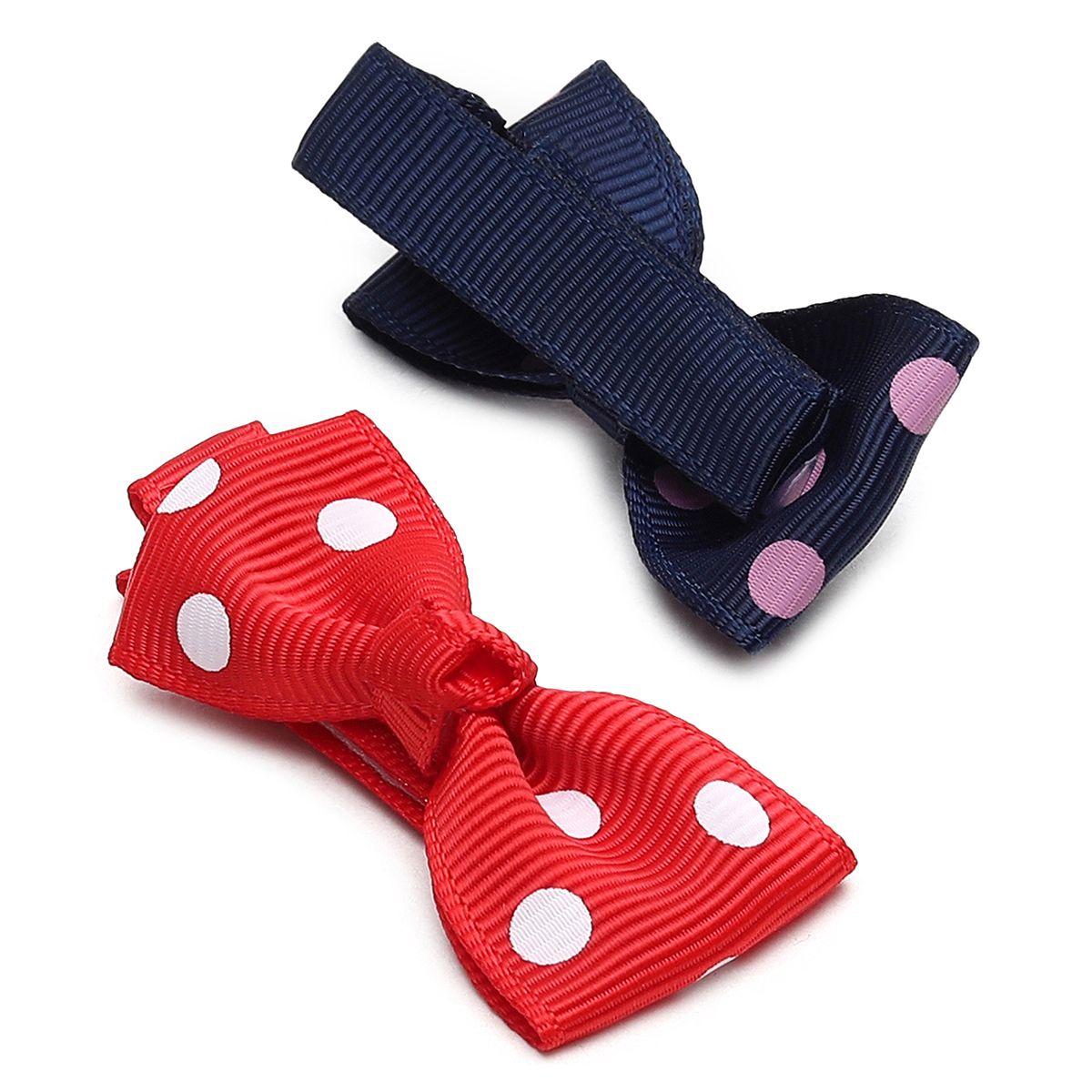 Girls Polka Dot Bow Hair Clips Pack of 2 Hair Accessories
