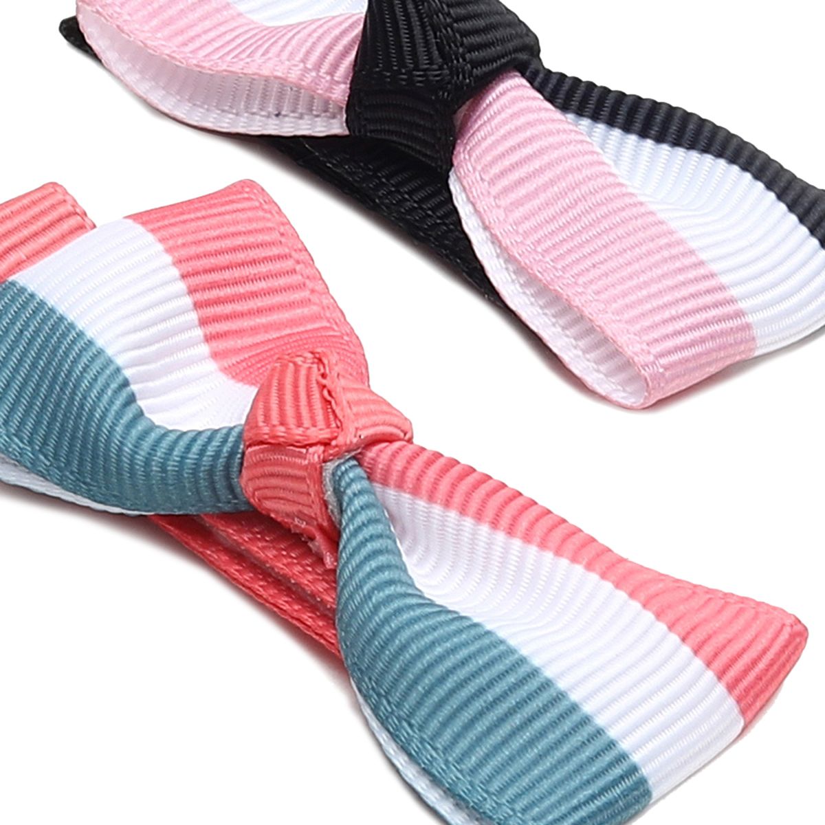 Girls Striped Bow Hair Clips Pack of 2 Hair Accessories