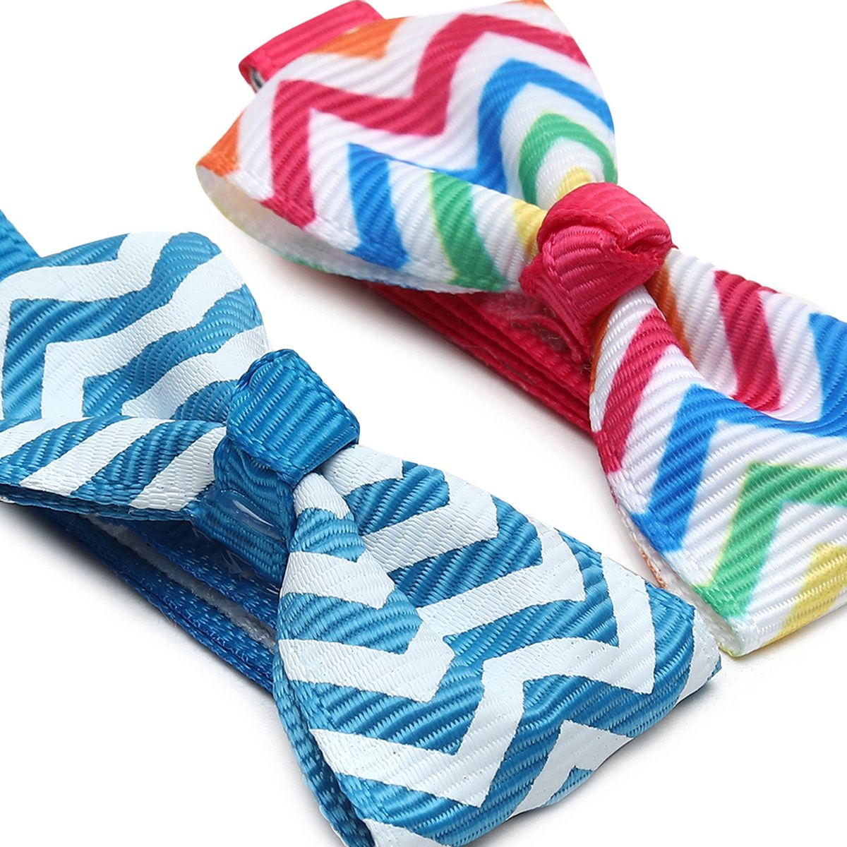 Girls Chevron Print Bow Hair Clips Pack of 2 Hair Accessories