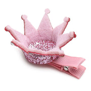 Baby Girls Pink Crown Hair Clip Cute Hair Accessory