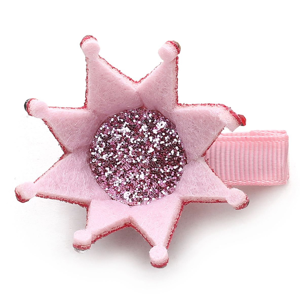 Baby Girls Pink Crown Hair Clip Cute Hair Accessory