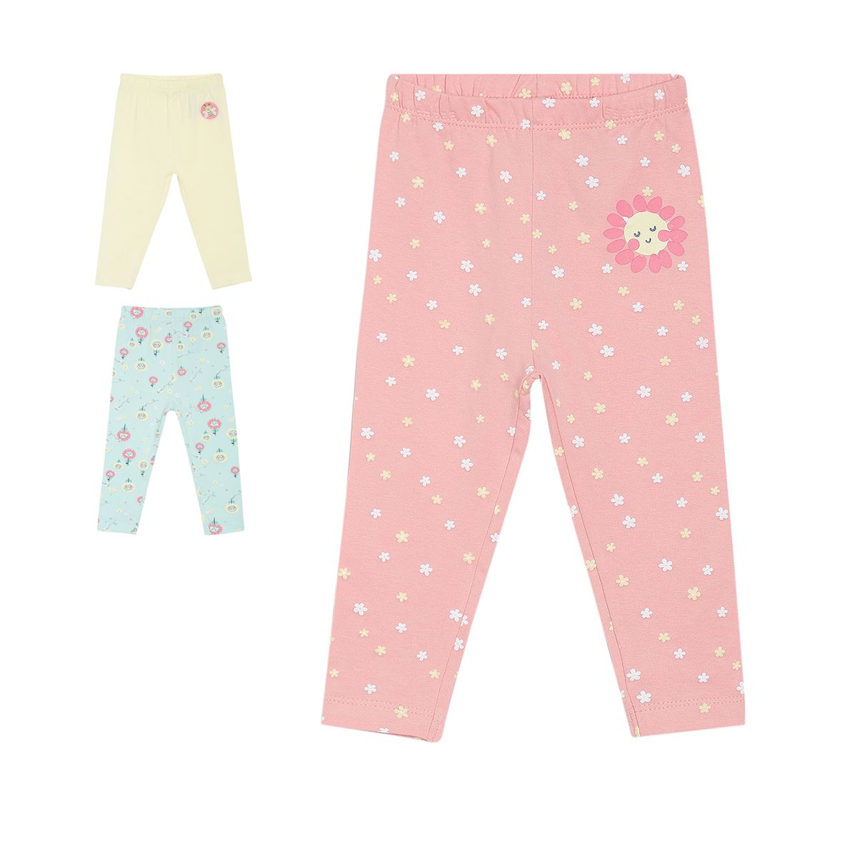 Pack of 3 leggings - lightpink for 0-3 Months