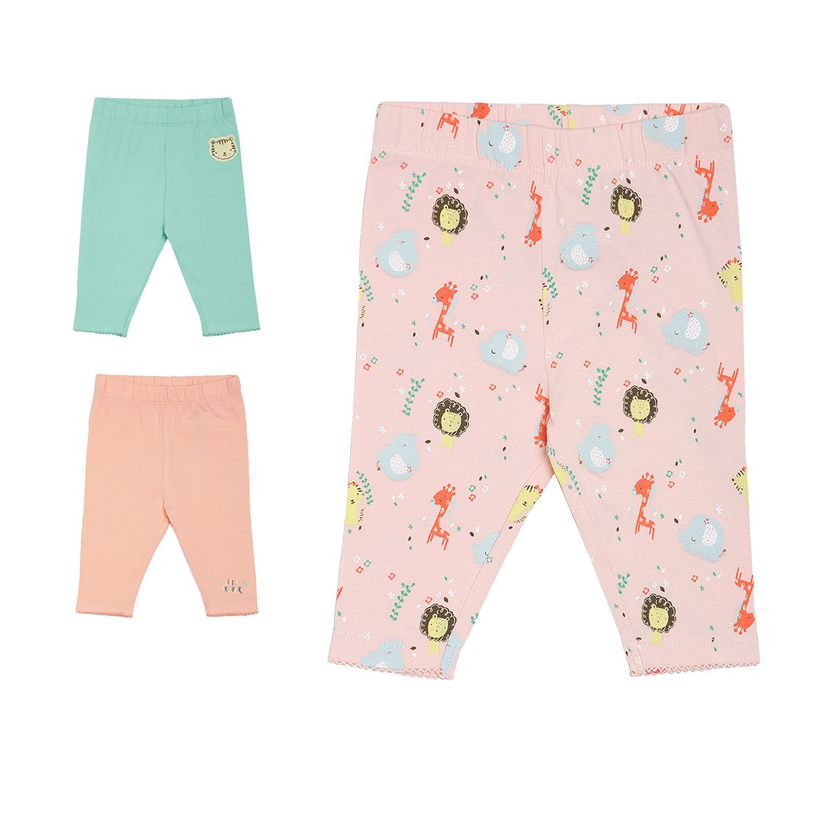Pack of 3 legging - baby pink for 0-3 Months