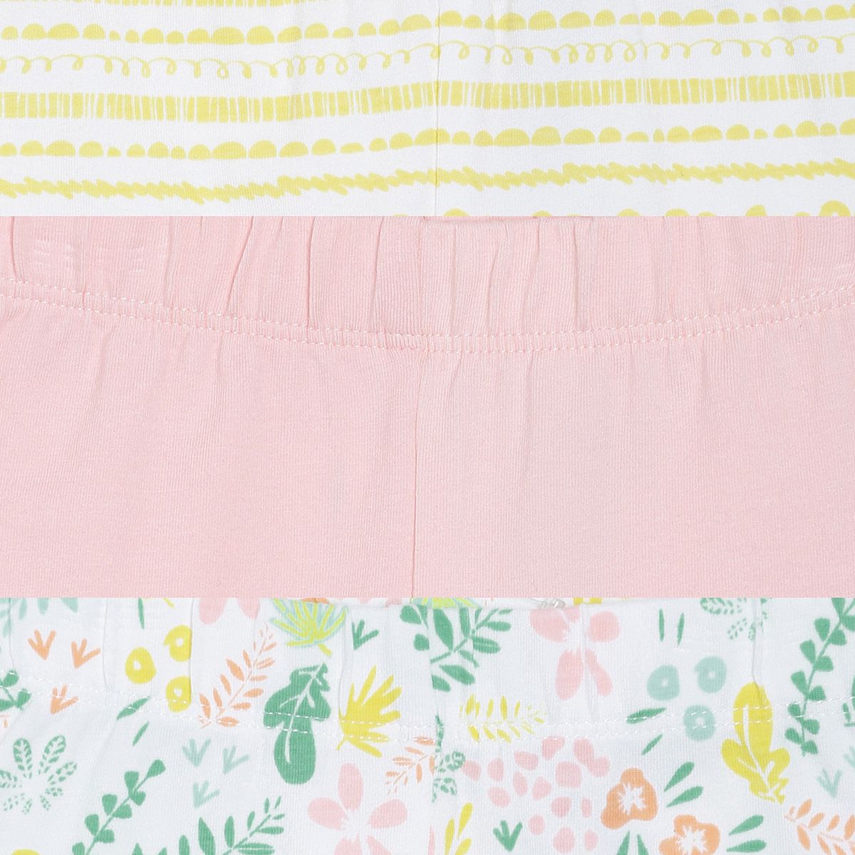 Pack of 3 legging - white & light green for 0-3 Months